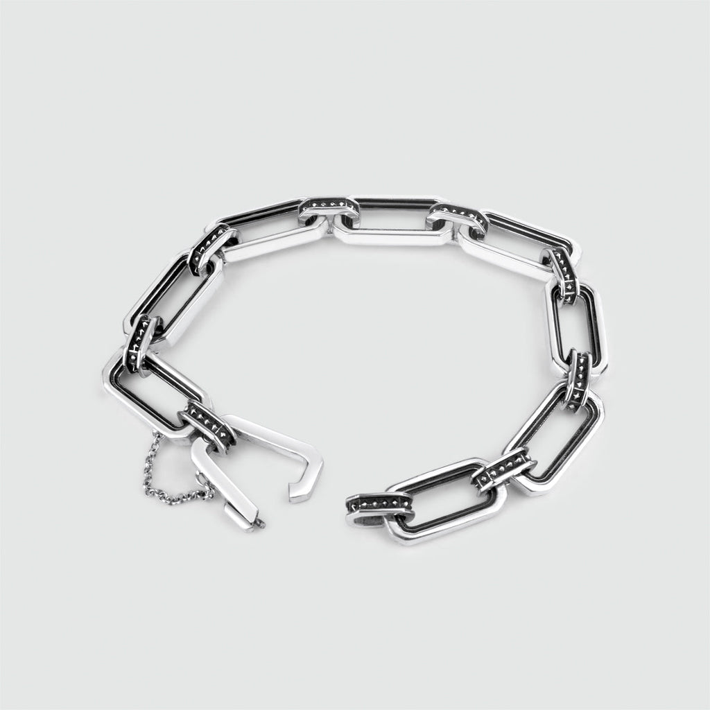 Aqwas - Sterling Silver Chain Link Bracelet 9.5mm