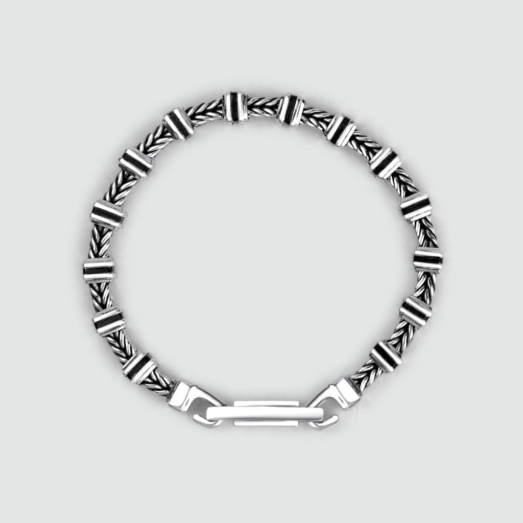Khaled - Sterling Silver Brutalist Bracelet 6.5mm