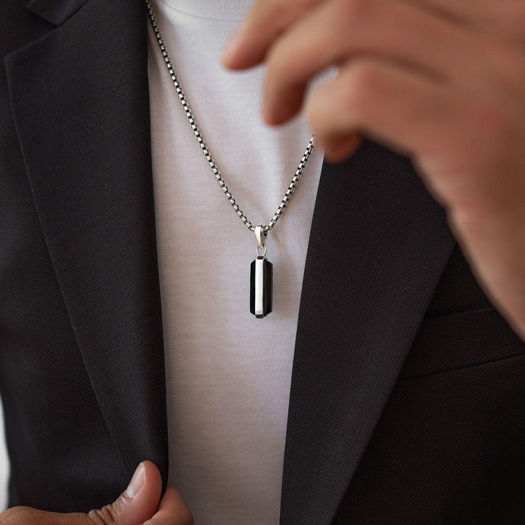 Samir – Sterling Silver Black Onyx Pendant