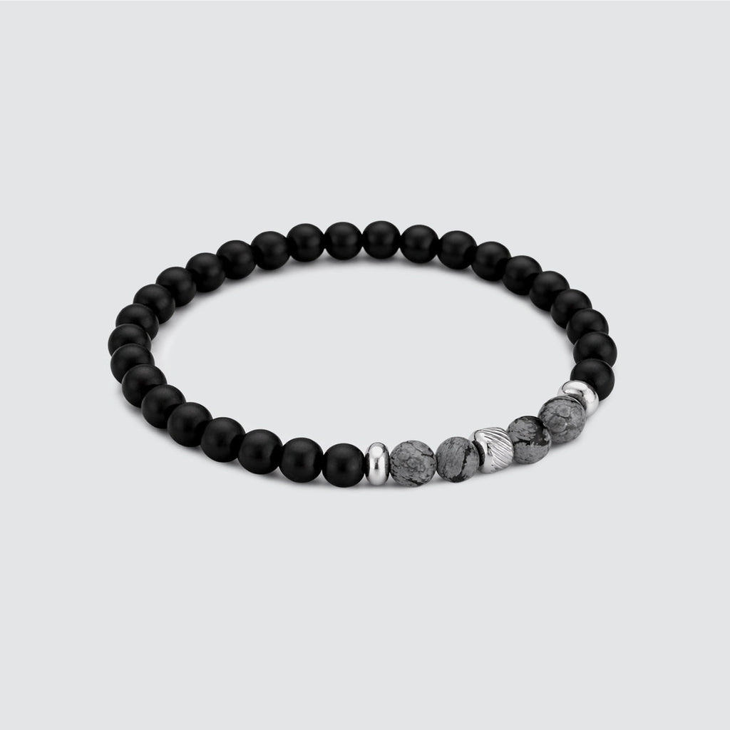 Tawazun – Black Snow Beaded Bracelet 6mm