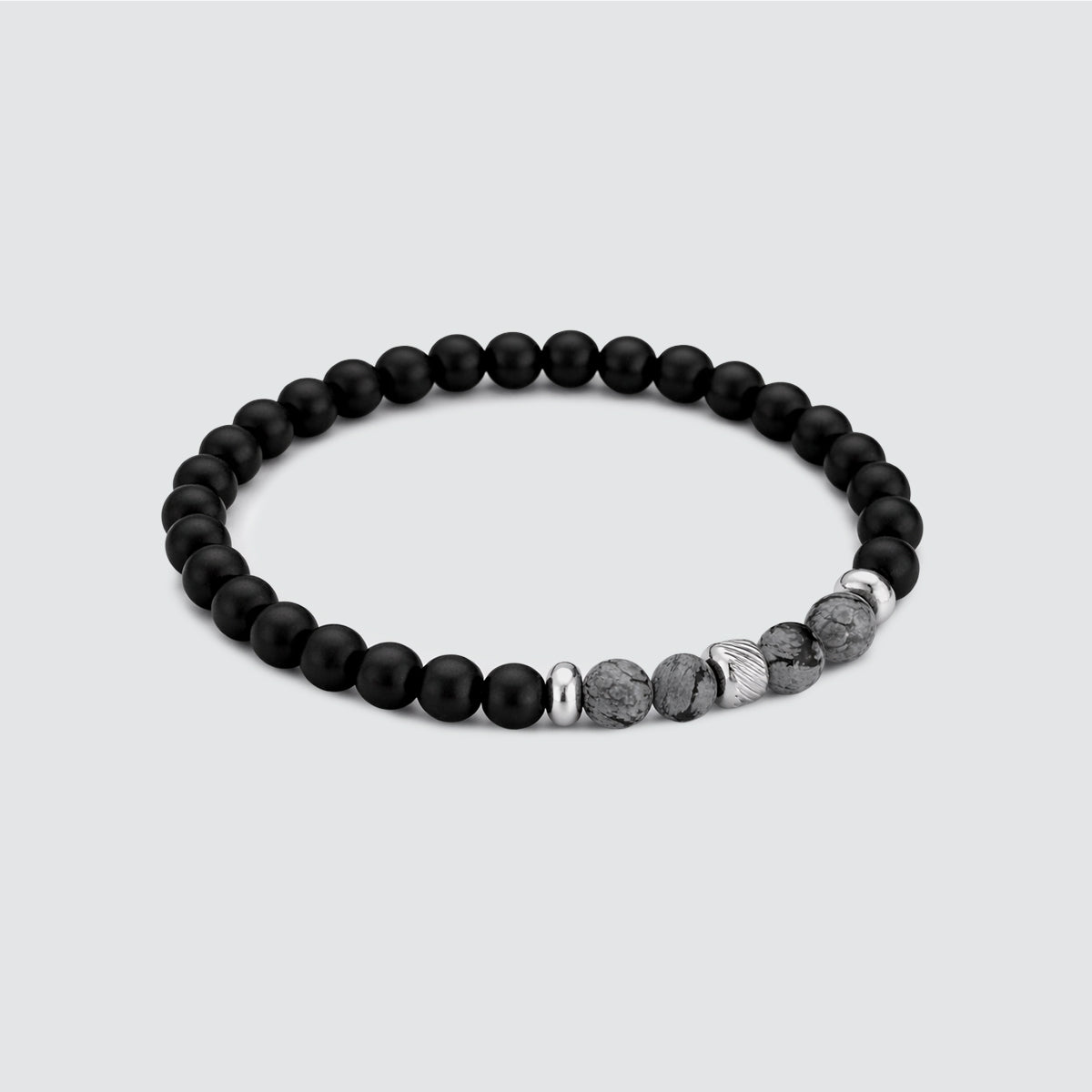 Tawazun – Black Snow Beaded Bracelet 6mm