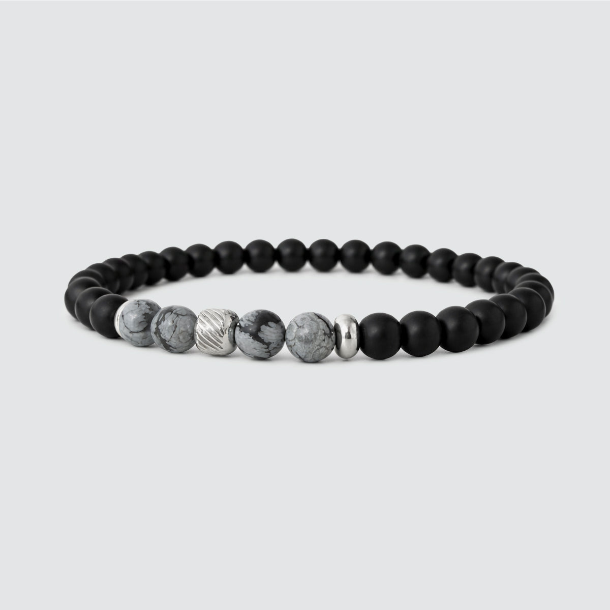 Tawazun – Black Snow Beaded Bracelet 6mm