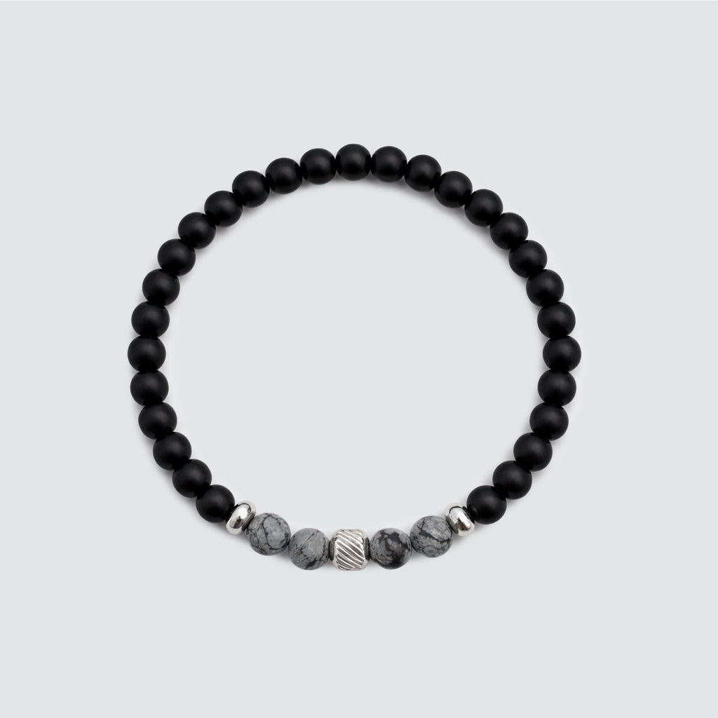 Tawazun – Black Snow Beaded Bracelet 6mm