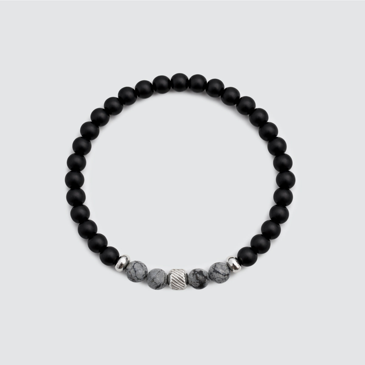 Tawazun – Black Snow Beaded Bracelet 6mm